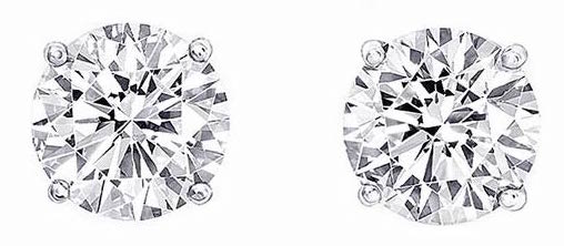 Серьги пусеты с бриллиантами в стиле Cartier  1.01 carat G/Si1